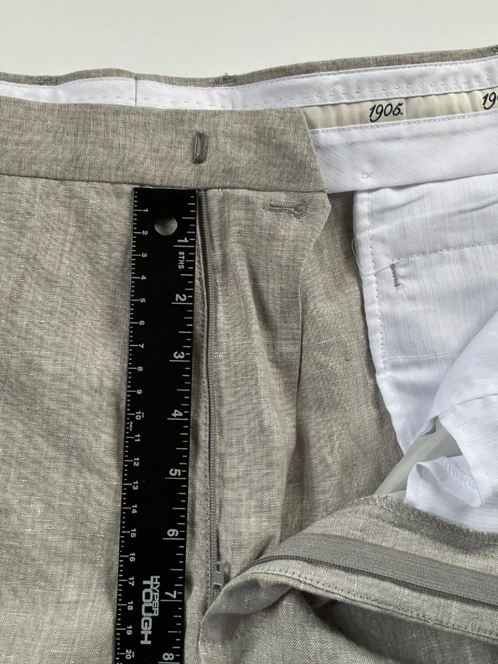 Jos. A. Bank 1905 Slim Fit 100% Linen Pants 44x32 Light Gray Old Money NWT